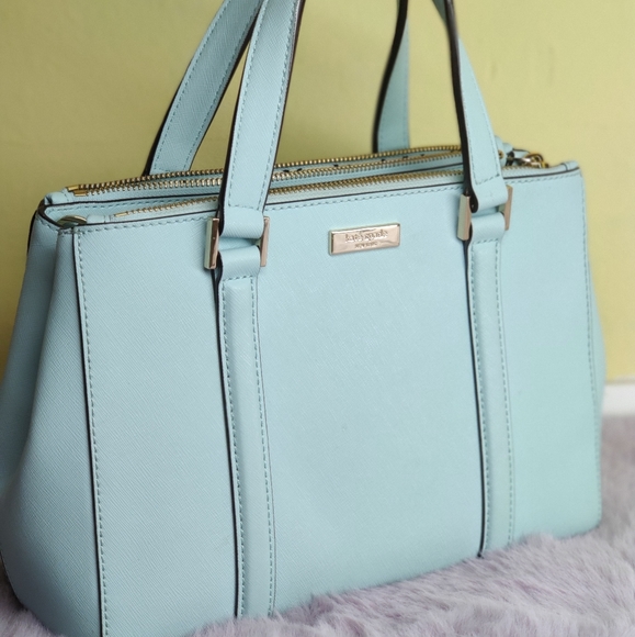 kate spade Handbags - ♠ Kate Spade light blue small satchel crossbody